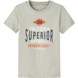 Name It Παιδικό T-Shirt Κοντομάνικο Γκρι 13213230