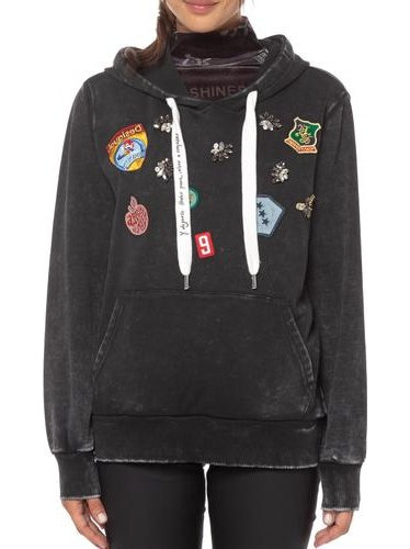 ...Sweat Stamps College Patch Hoodie Desigual Woman...