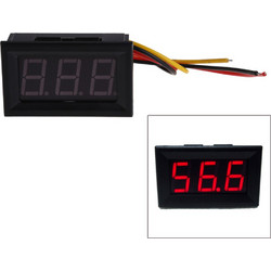 Red LED Mini Digital Voltmeter DC 0V To 99.9V