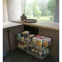 ΜΗΧΑΝΙΣΜΟΣ ΚΟΥΖΙΝΑΣ LEMI MAGIC CORNER ΜΕ ΦΡΕΝΟ ΓΙΑ ΠΟΡΤΑ 40CM ΑΝΘΡΑΚΙ Δεξί Άνοιγμα