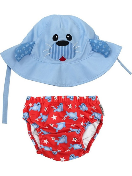 Zoocchini Seal Σετ Βρεφικό Μαγιό Σλιπ για Αγόρι Κόκκινο ZOO12013