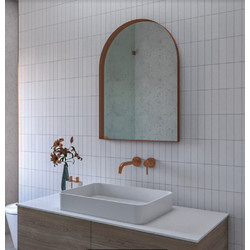 Iron Arch Κρεμαστός Καθρέπτης Με Copper Λάμα 60Χ80 εκ