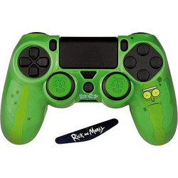 Hard Skin + Analog Caps Grips Rick & Morty Combo Pack Pickle Rick - PS4 Controller
