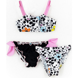 Tortue Παιδικό Μαγιό Bikini Set για Κορίτσι Μαύρο Λευκό S2-118-210