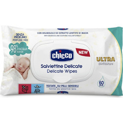 Chicco Ultra-Soft Μωρομάντηλα Χωρίς Οινόπνευμα 60τμχ