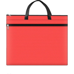 A3-8133 Large-capacity Handheld Zipper File Bag Oxford Cloth Waterproof Art Storage Bag(Red) (OEM)