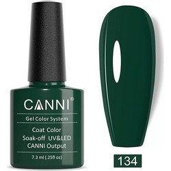 Canni 134 Solid Green Ημιμόνιμο Βερνίκι Νυχιών 7.3ml