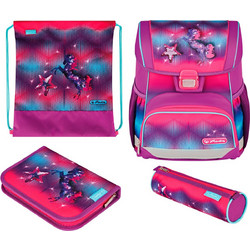 Herlitz Ranzen Loop Plus Funky Horse Σχολική Τσάντα Πλάτης Δημοτικού Μωβ 50043699