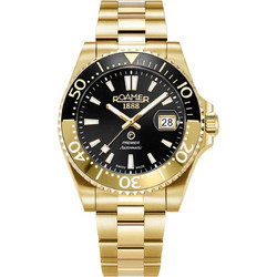 Roamer Ανδρικό Ρολόι Αυτόματο με Χρυσό Μεταλλικό Μπρασελέ R986983488520
