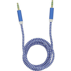 Tellur Auxiliary Audio Cable Στερεοφωνικό καλώδιο ήχου Αρσενικό/Αρσενικό μήκους 1 μέτρου σε μπλε