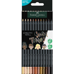 Faber-Castell Black Edition Skin Tone Ξυλομπογιές Σετ 12τμχ