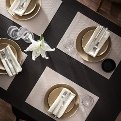 ΣΕΤ 4ΤΕΜ ΣΟΥΠΛΑ ΜΕ 4ΤΕΜ ΠΕΤΣΕΤΕΣ 30X45CM WAVERLY SHELL BEIGE 132/ 06