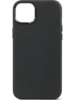 Decoded Leather Back Cover Black (iPhone 15)