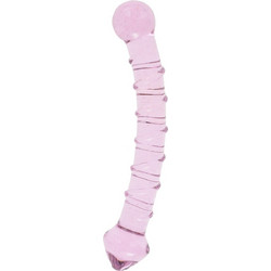 Double Heads Glass Dildo Διπλό 17.5cm Ροζ