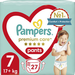 Pampers Premium Pants Πάνες Βρακάκι No7 17kg+ 27τμχ