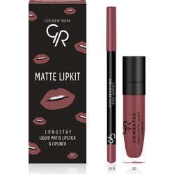 Golden Rose Matte Lip Kit Rose Taupe