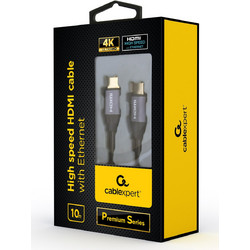 Cablexpert Καλώδιο HDMI 2.0 Braided HDMI Male to HDMI Male 10m Black