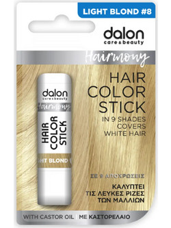 Dalon Color Hair Stick 8 Ξανθό Ανοιχτό Κραγιόν Μαλλιών 4.5gr