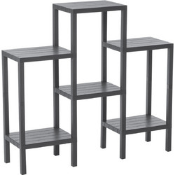 Πολυμορφική ραφιέρα πλαστική τύπου ξύλο γκρι BRNS.1108