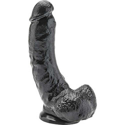 ToyJoy Get Real 8" Ρεαλιστικό Dildo με Βεντούζα & Όρχεις 20cm Μαύρο
