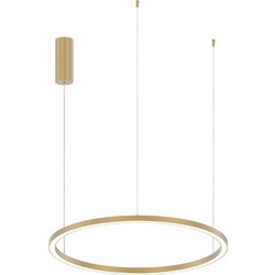 LUCE Hoop Κρεμαστό Φωτιστικό Οροφής Μονόφωτο LED με Ρυθμιζόμενο Λευκό Φως Χρυσό 8031414884896