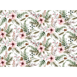 La Millou Wild Blossom Βρεφικό Σεντόνι Κούνιας Βαμβακερό 70x140 Green/Pink