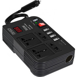 Andowl Modified Sine Car Inverter 300W to Convert 12V DC to 220V AC with 4xUSB