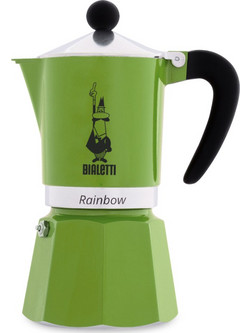 Bialetti Rainbow Μπρίκι Espresso 3Cups Πράσινο