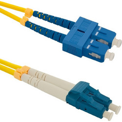 Qoltec SC/UPC-LC/UPC Καλώδιο Οπτικής Ίνας 1m Yellow