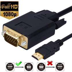 ARTLIGHT 8682 HDMI Male to VGA Male Active Video Adapter Gold-Plated 1080P 1.50m - ArtSound and Lights