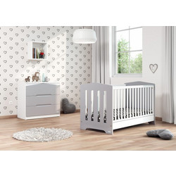 Casababy Art Πολυμορφική Κούνια για Στρώμα 70x140cm Λευκή Γκρι