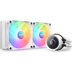 NZXT Kraken 240 White Υδρόψυξη CPU 120mm RGB για Socket 115x / AM4 / TR4 / 1200 / sTRX4 / 1700 / AM5