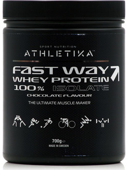 Athletika Sport Nutrition Fast Way Chocolate Πρωτεΐνη Ορού Γάλακτος Γράμμωσης Χωρίς Γλουτένη 700gr