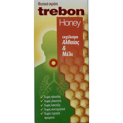 Uni-Pharma Trebon Φυτικό Σιρόπι για Ξηρό Βήχα Ερεθισμένο Λαιμό και Πονόλαιμο Μέλι 100ml