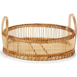 Δίσκος Σερβιρίσματος Bamboo AH-MS21503 Φ30x14cm Natural Andrea House Bamboo