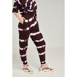 PCP Tie-Dye Bae Γυναικείο Παντελόνι Φόρμας Fleece με Λάστιχο Μπορντό