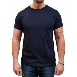 Marcus- 28-200420(7105) - Roxy tee - Dk. Navy - Slim Fit - ΜΠΛΟΥΖΑ - blue