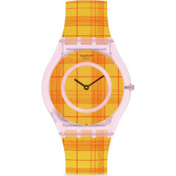 Swatch Γυναικείο Ρολόι με Πορτοκαλί Καουτσούκ Λουράκι SS08Z105
