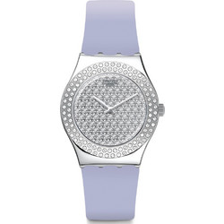 Swatch Lovely Lilac Γυναικείο Ρολόι με Ασημί Καουτσούκ Λουράκι YLS216