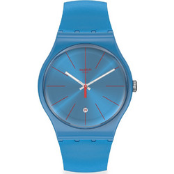 Swatch Lagoonazing Ανδρικό Ρολόι με Γαλάζιο Καουτσούκ Λουράκι SUOS401