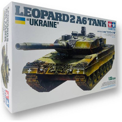 Tamiya Leopard 2A6 Tank Ukraine Συναρμολογούμενο Πλαστικό Μοντέλο Τανκ 1:35