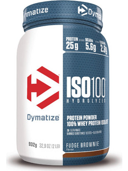 Dymatize ISO100 Hydrolyzed Fudge Brownie Πρωτεΐνη Ορού Γάλακτος Γράμμωσης Χωρίς Λακτόζη 932gr