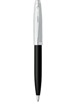 Sheaffer 100 Series Glossy Black Barrel With Brushed Chrome Cap With Nickel Plate Στυλό Υγρής Μελάνης 1mm Μαύρο