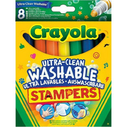 Crayola Ultra-Clean Stampers Μαρκαδόροι Ζωγραφικής Σετ 8 Χρώματα