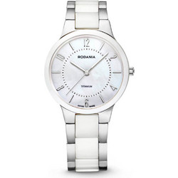 Rodania Mystery LUG White Ceramic & Titanium Bracelet Γυναικείο Ρολόι με Λευκό Καουτσούκ Λουράκι 2508490