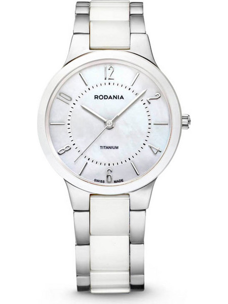 Rodania Mystery LUG White Ceramic & Titanium Bracelet Γυναικείο Ρολόι με Λευκό Καουτσούκ Λουράκι 2508490