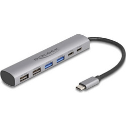 DeLOCK 64232 USB Hub 3.1 USB-C με 6 Θύρες USB-A / USB-C