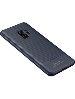 iPaky Carbon Fiber flexible TPU Samsung Galaxy S9 Μπλε