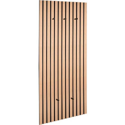 Κρεμάστρα Τοίχου Grace 2270398 50x125cm Natural-Black Mirrors & More Mdf