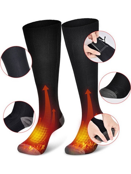 Κάλτσες Unisex High Quality Ηλεκτρικές Θερμαινόμενες Μαύρες (code 11008)